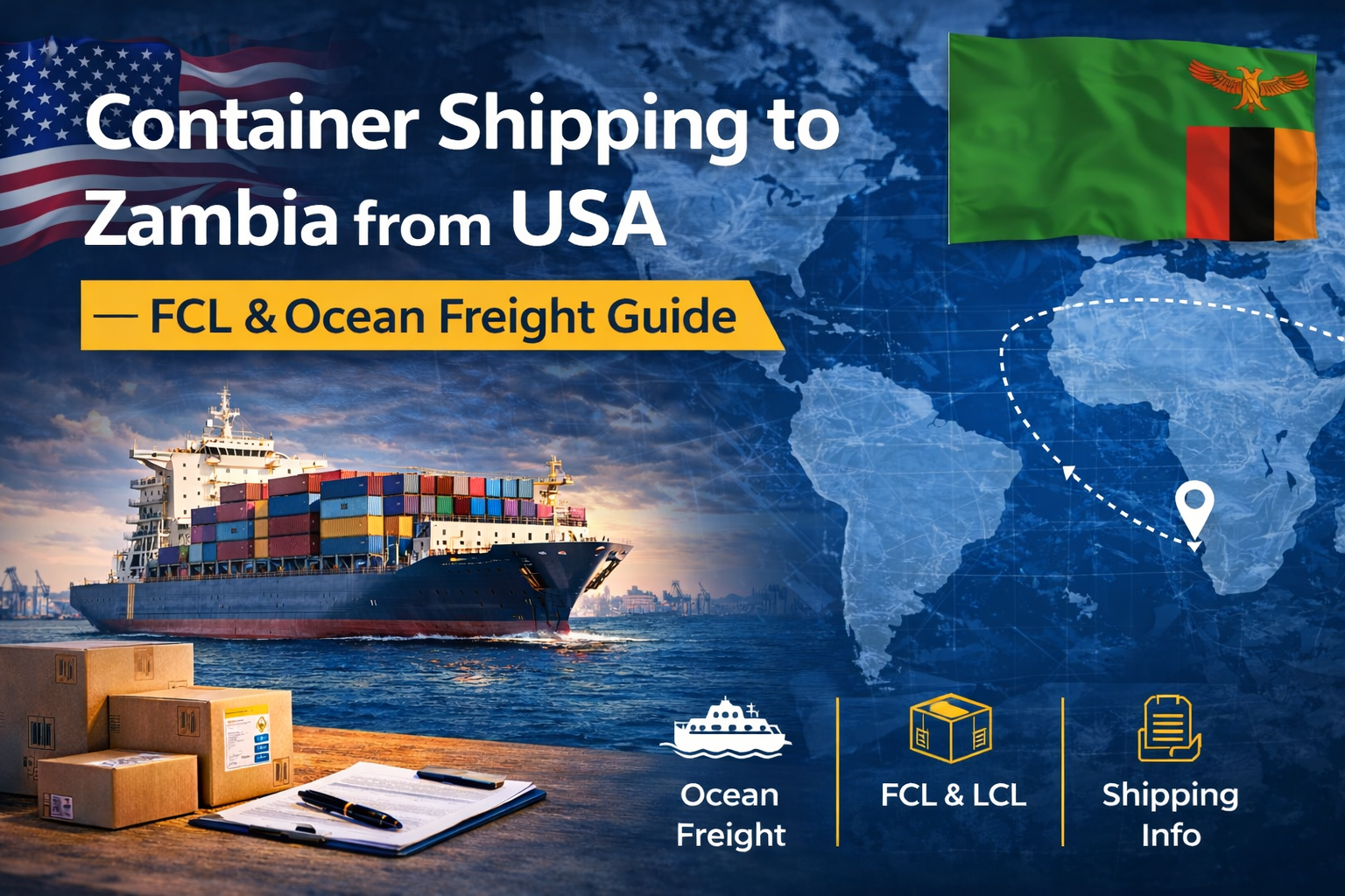 Container Shipping to Zambia from USA — FCL & Ocean Freight Guide ...